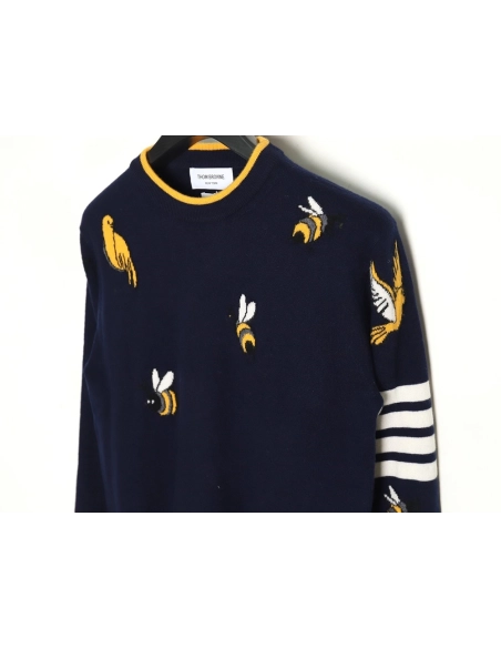 Thom Browne Bee Crew Neck Sweater,Thom Browne
