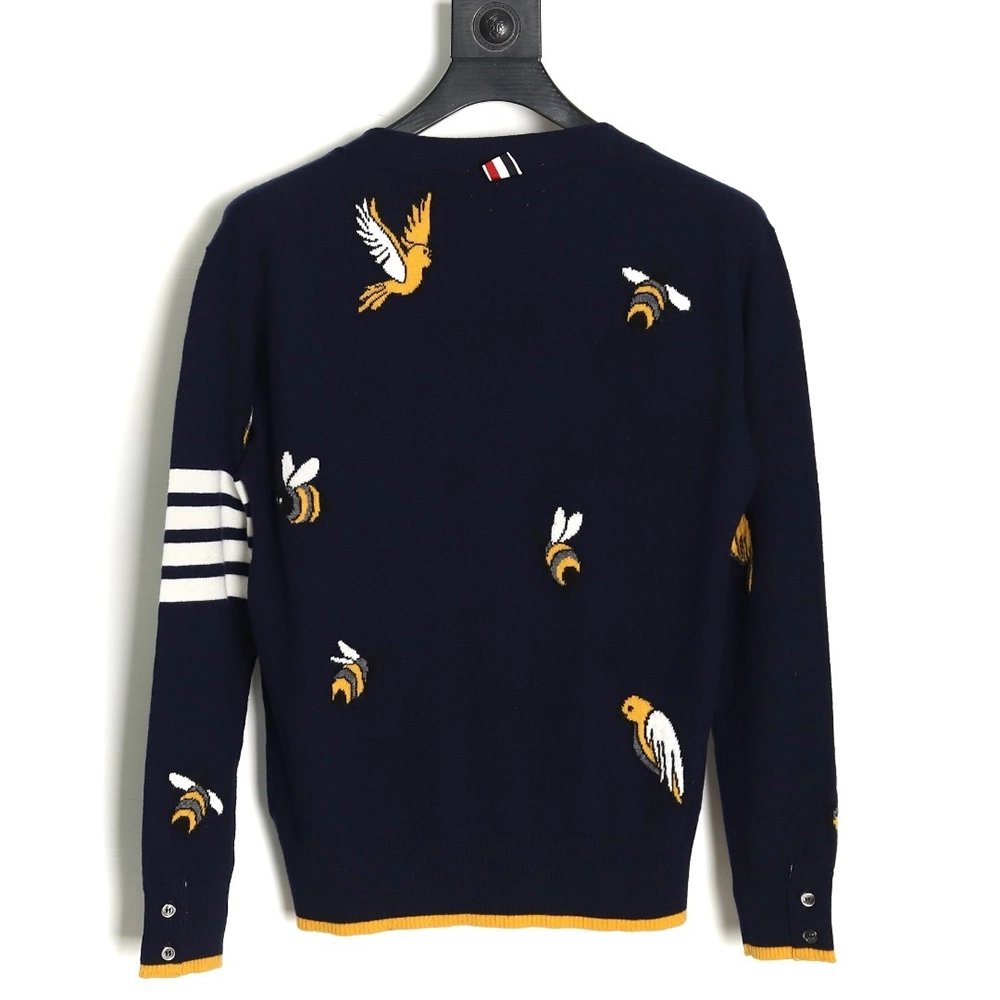 Thom Browne Bee Cardigan Sweater TSK3,Thom Browne