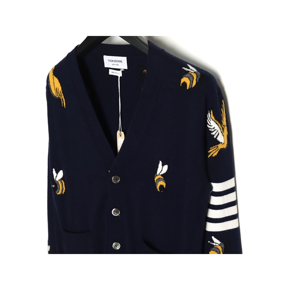 Thom Browne Bee Cardigan Sweater TSK3,Thom Browne