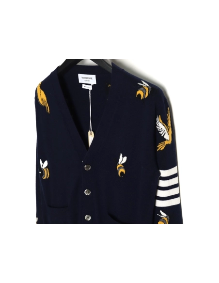 Thom Browne Bee Cardigan Sweater TSK3,Thom Browne
