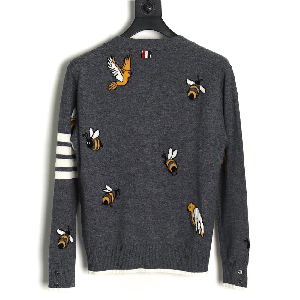 Thom Browne Bee Cardigan Sweater TSK2,Thom Browne