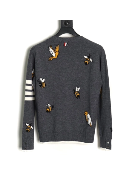 Thom Browne Bee Cardigan Sweater TSK2,Thom Browne