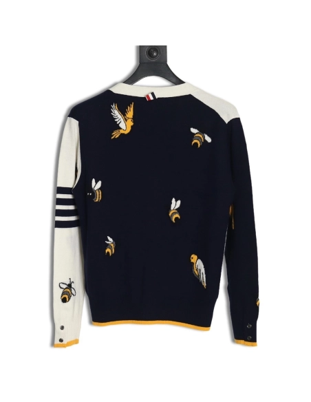 Thom Browne Bee Cardigan Sweater TSK1,Thom Browne