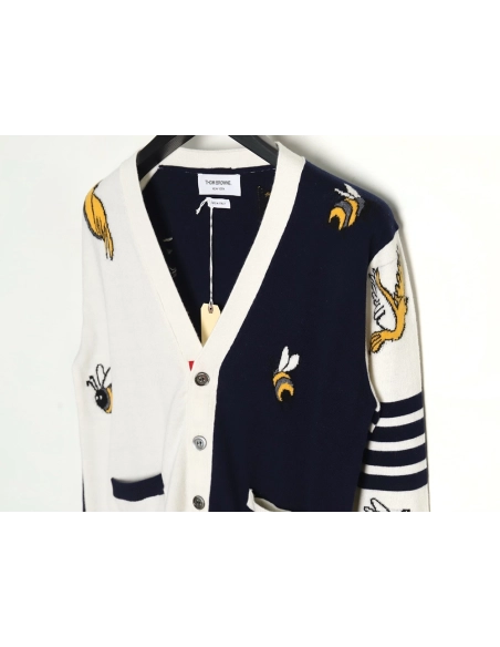Thom Browne Bee Cardigan Sweater TSK1,Thom Browne