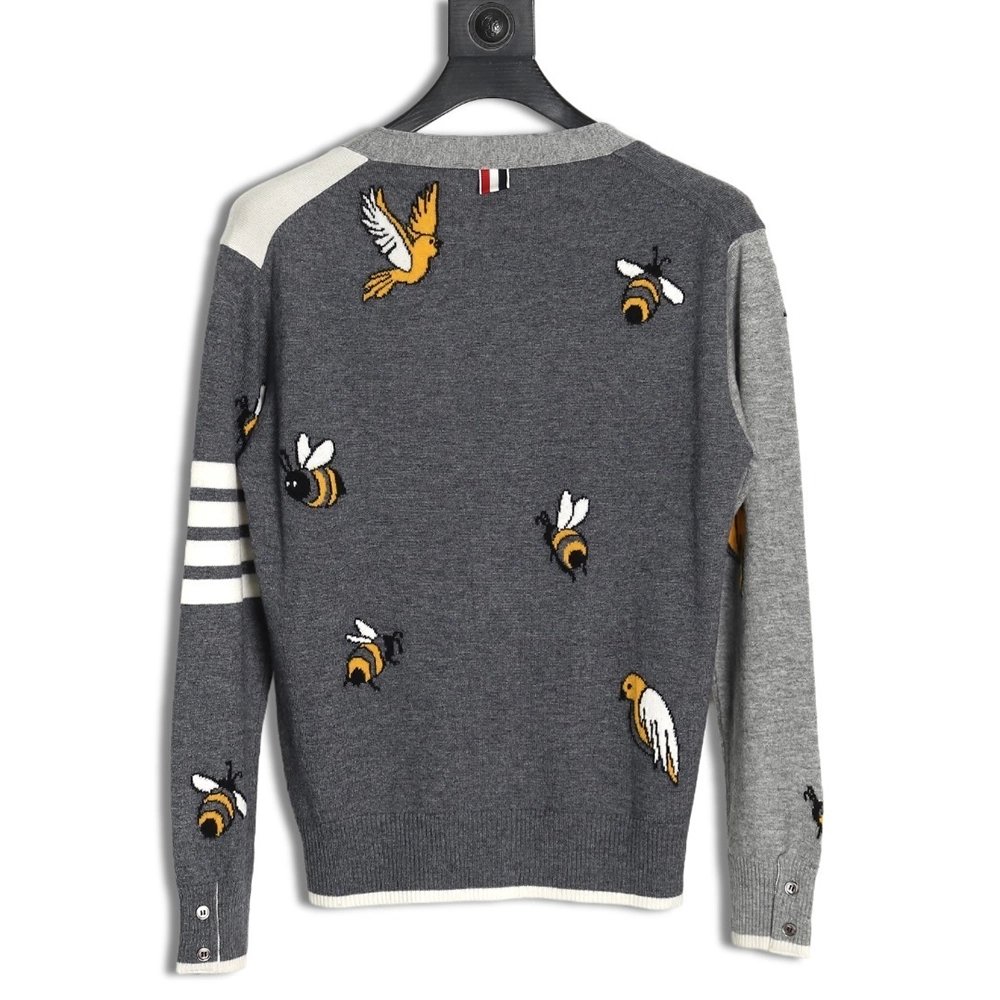 Thom Browne Bee Cardigan Sweater,Thom Browne