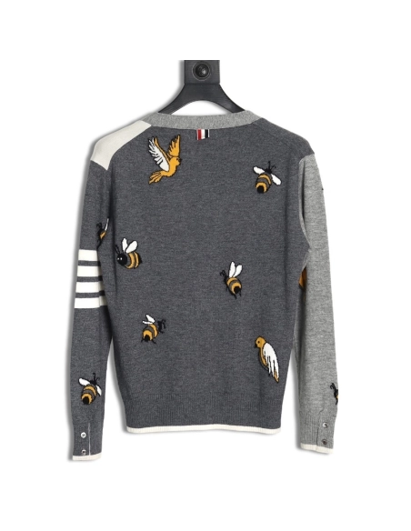 Thom Browne Bee Cardigan Sweater,Thom Browne