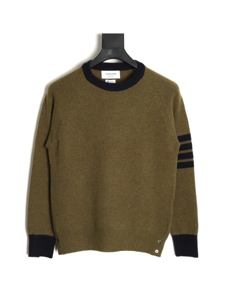 Thom Browne Color-block Wool Crewneck Sweater TSK2,Thom Browne