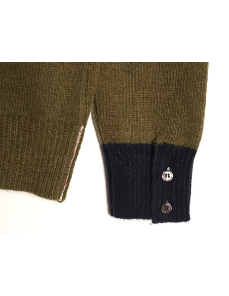 Thom Browne Color-block Wool Crewneck Sweater TSK2,Thom Browne