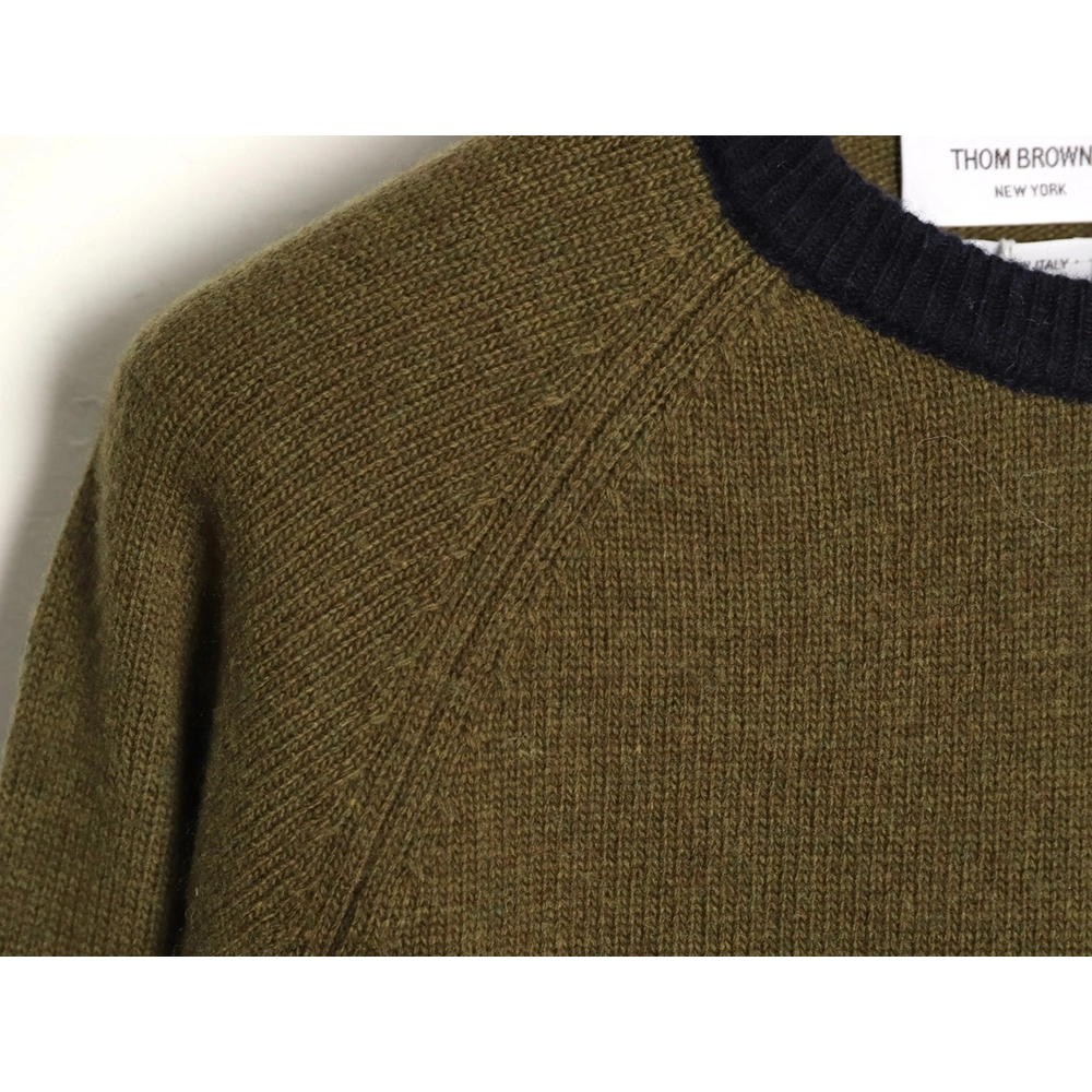 Thom Browne Color-block Wool Crewneck Sweater TSK2,Thom Browne