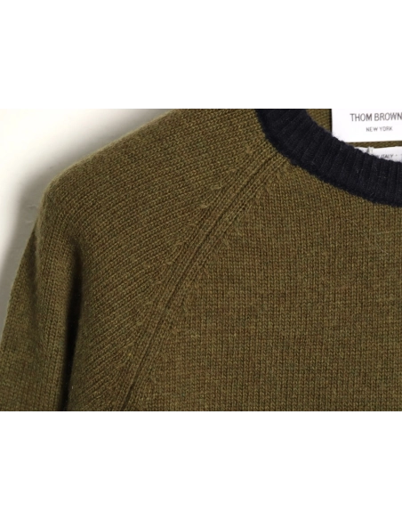 Thom Browne Color-block Wool Crewneck Sweater TSK2,Thom Browne