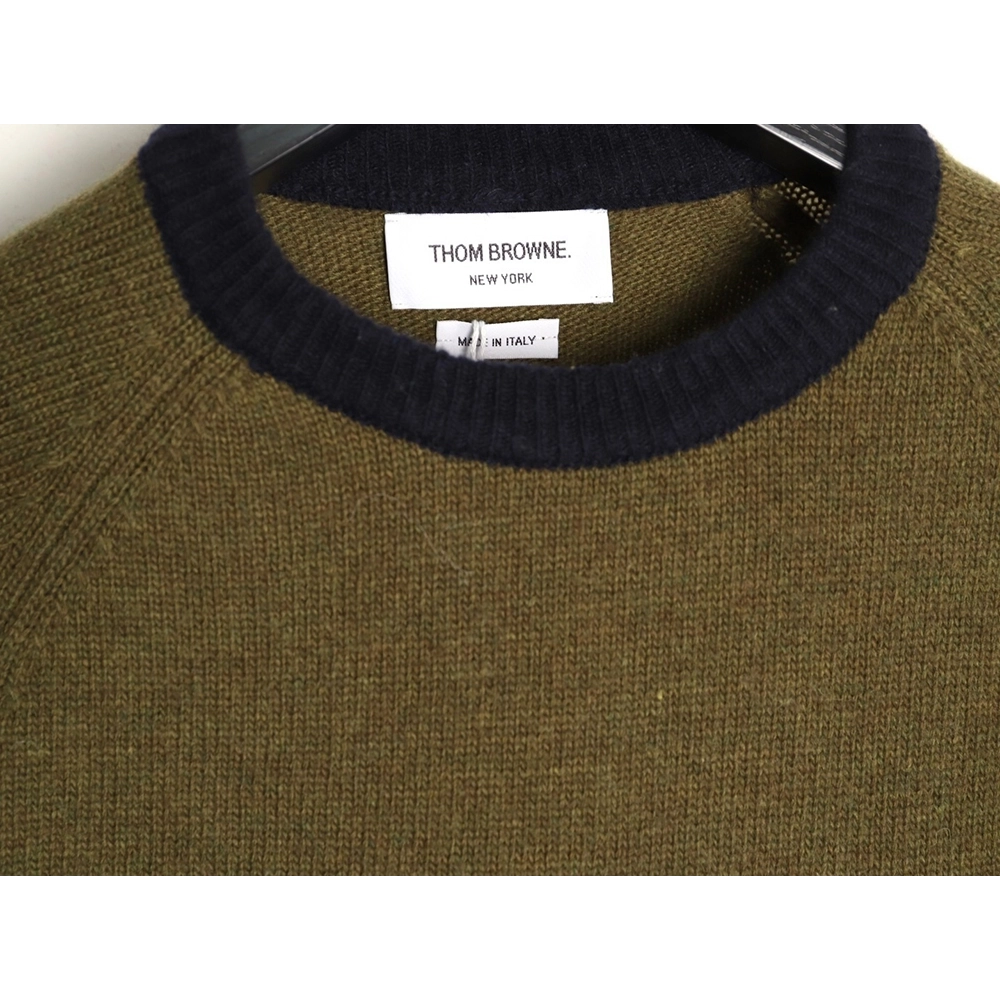 Thom Browne Color-block Wool Crewneck Sweater TSK2,Thom Browne
