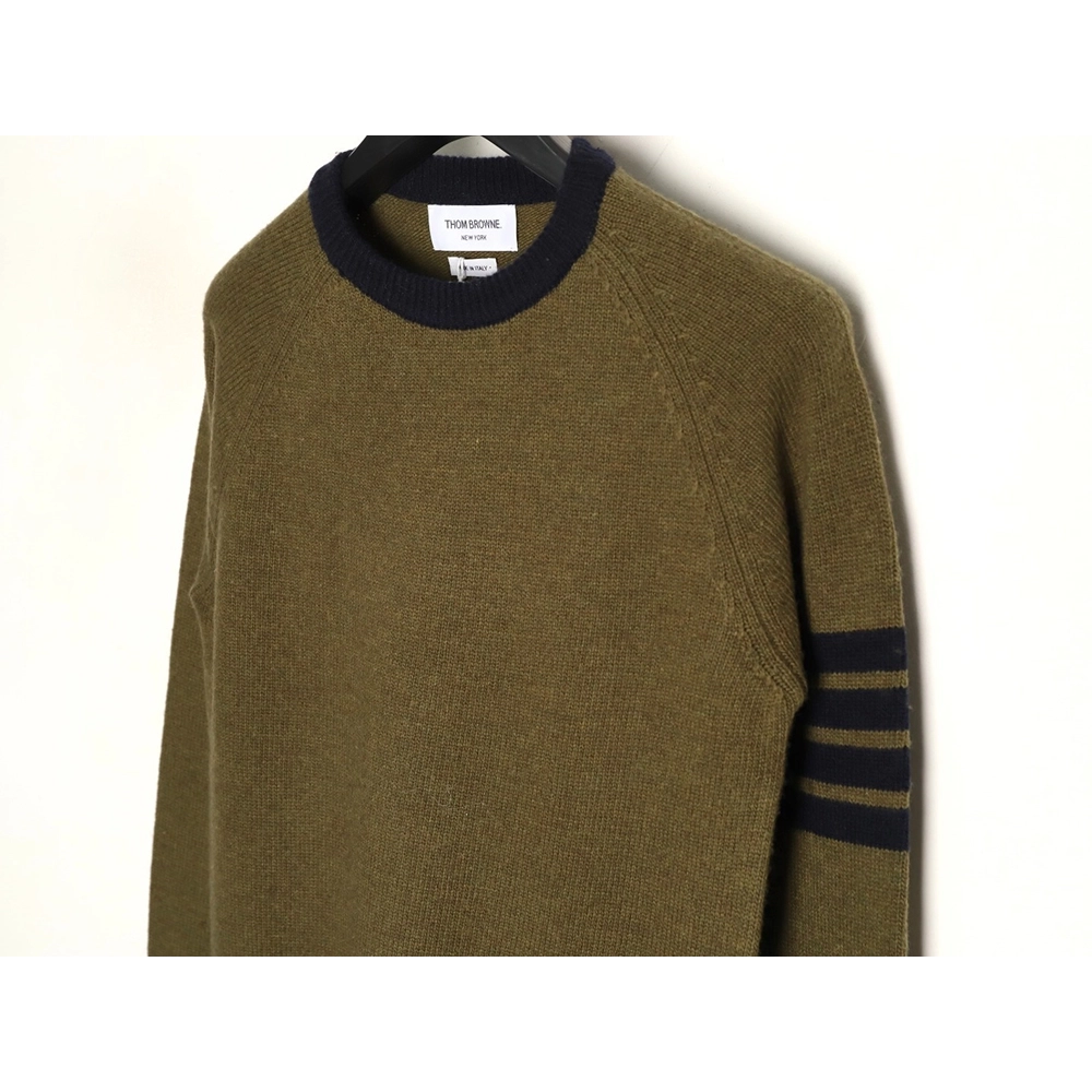 Thom Browne Color-block Wool Crewneck Sweater TSK2,Thom Browne