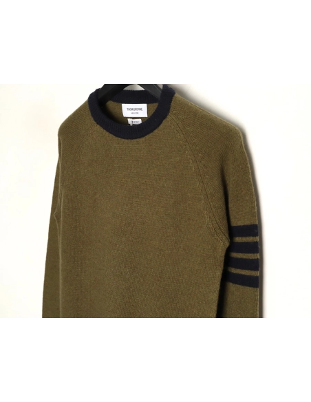 Thom Browne Color-block Wool Crewneck Sweater TSK2,Thom Browne