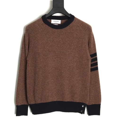 Thom Browne Color-block Wool Crewneck Sweater TSK1,Thom Browne