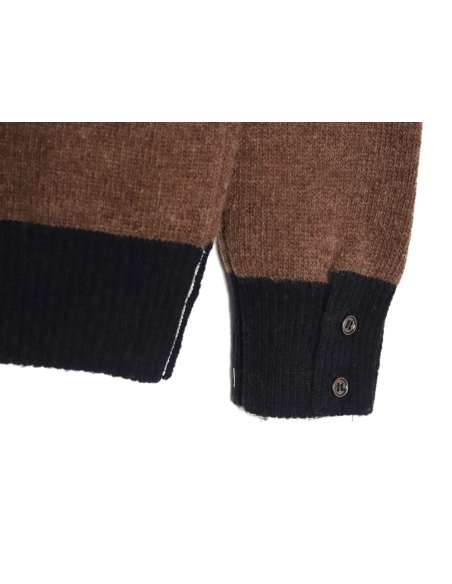 Thom Browne Color-block Wool Crewneck Sweater TSK1,Thom Browne