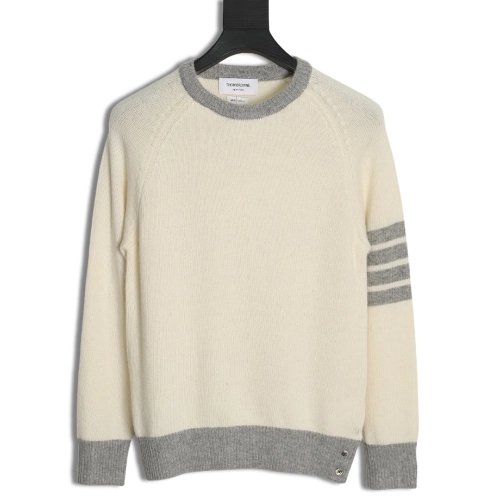Thom Browne Color-block Wool Crewneck Sweater,Thom Browne