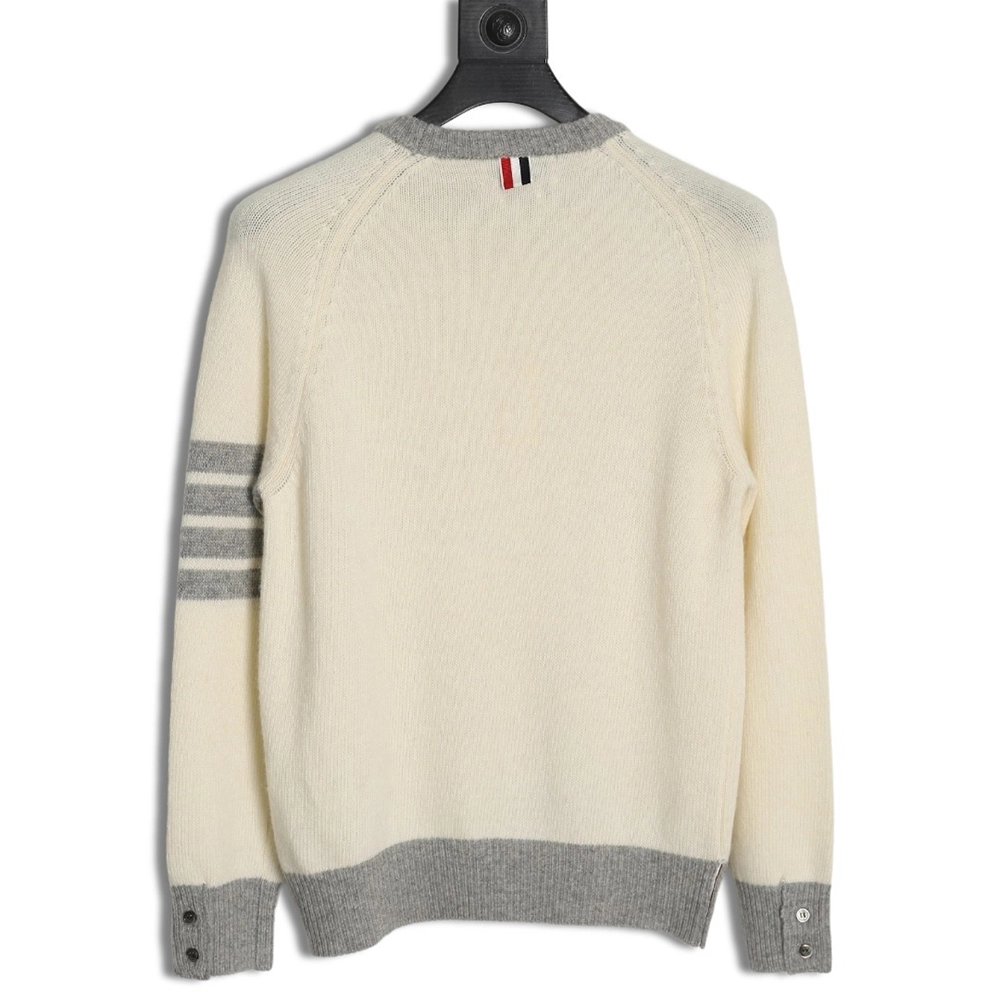 Thom Browne Color-block Wool Crewneck Sweater,Thom Browne