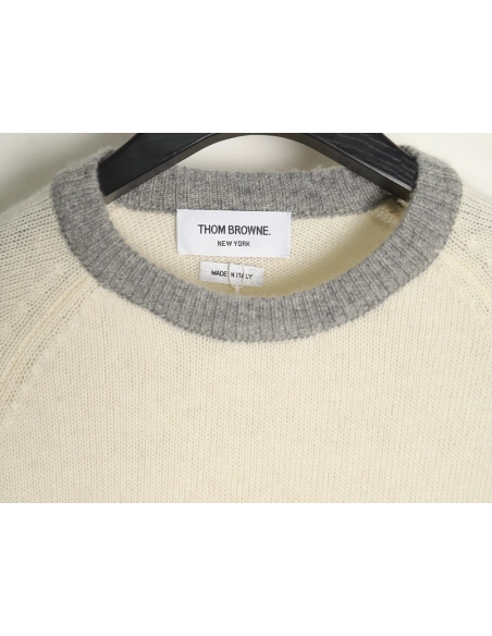 Thom Browne Color-block Wool Crewneck Sweater,Thom Browne