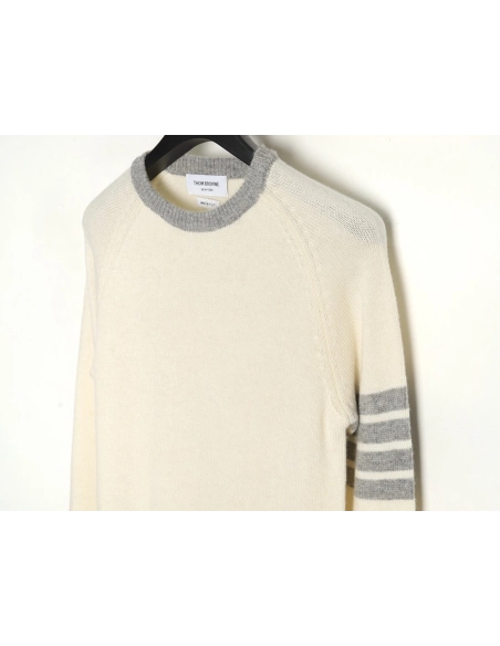 Thom Browne Color-block Wool Crewneck Sweater,Thom Browne