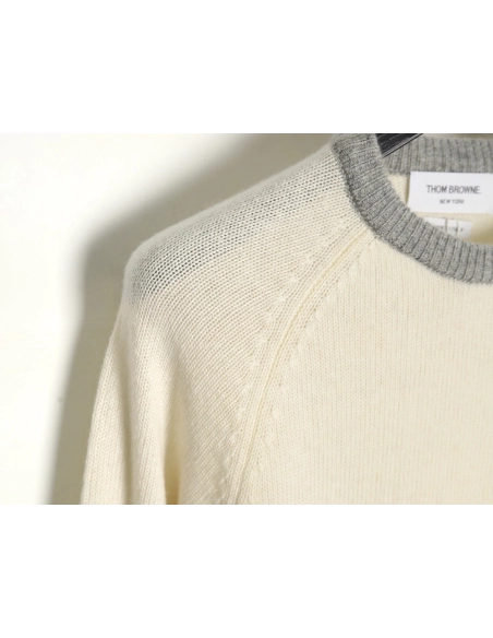 Thom Browne Color-block Wool Crewneck Sweater,Thom Browne