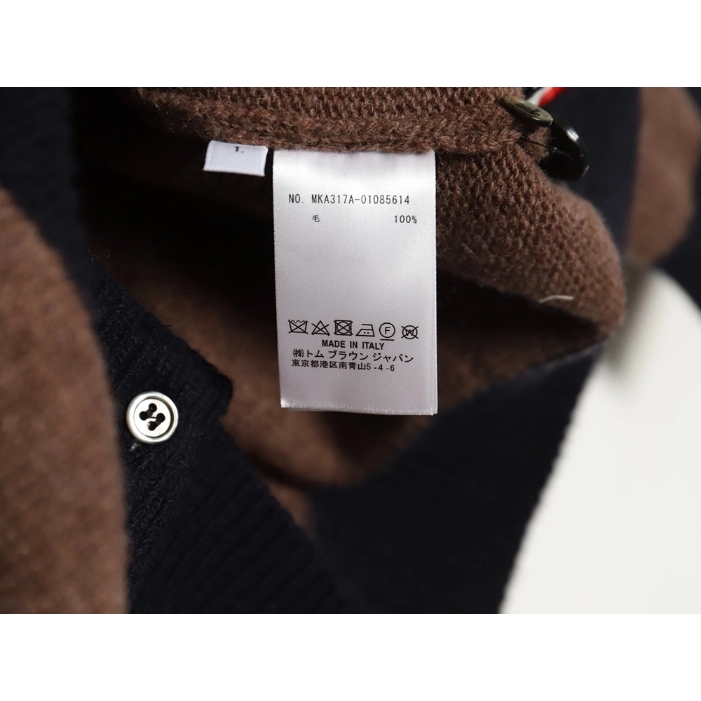 Thom Browne color-blocked wool collar sweater TSK1,Thom Browne