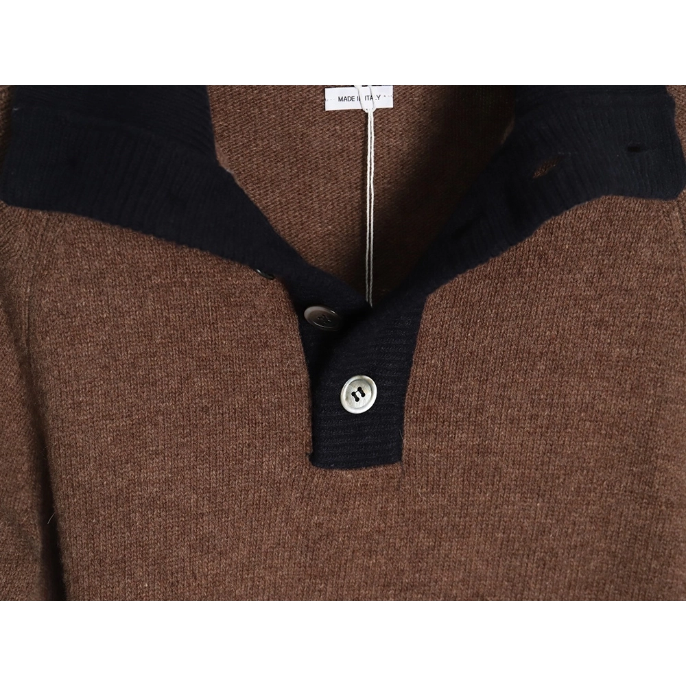 Thom Browne color-blocked wool collar sweater TSK1,Thom Browne