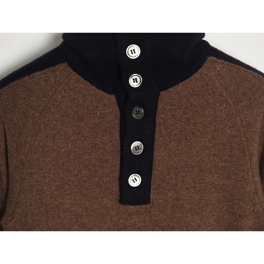 Thom Browne color-blocked wool collar sweater TSK1,Thom Browne