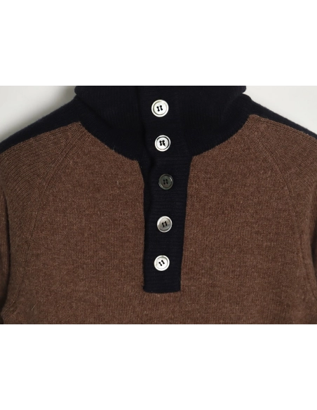 Thom Browne color-blocked wool collar sweater TSK1,Thom Browne