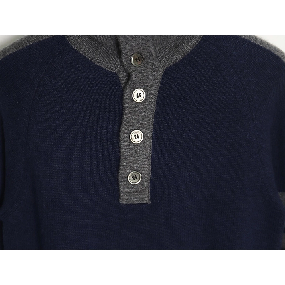 Thom Browne color-blocked wool collar sweater,Thom Browne