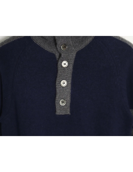 Thom Browne color-blocked wool collar sweater,Thom Browne