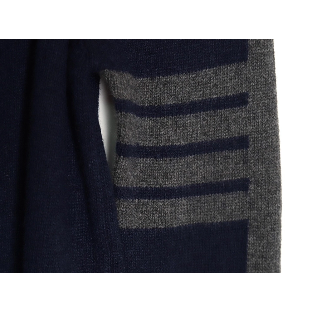 Thom Browne color-blocked wool collar sweater,Thom Browne