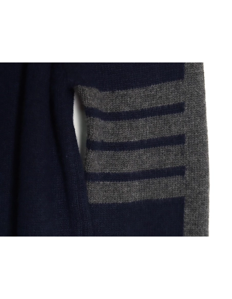 Thom Browne color-blocked wool collar sweater,Thom Browne