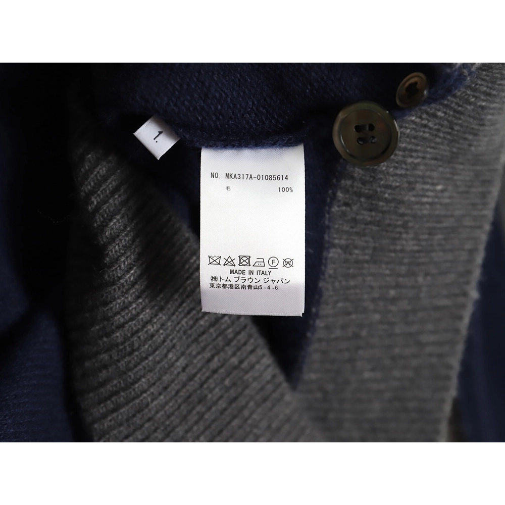 Thom Browne color-blocked wool collar sweater,Thom Browne