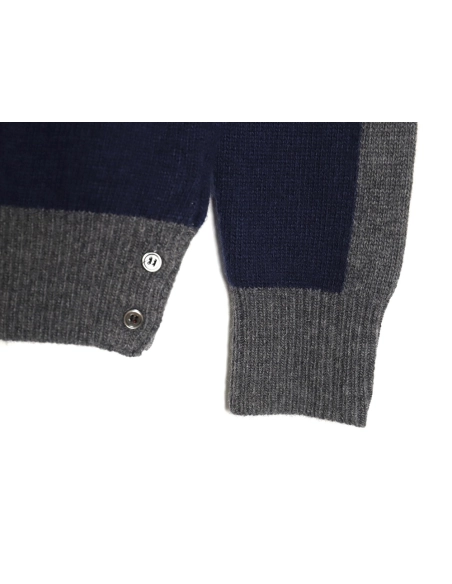 Thom Browne color-blocked wool collar sweater,Thom Browne