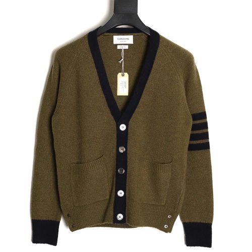 Thom Browne Color-Block Wool Cardigan TSK2,Thom Browne