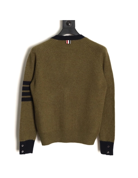 Thom Browne Color-Block Wool Cardigan TSK2,Thom Browne