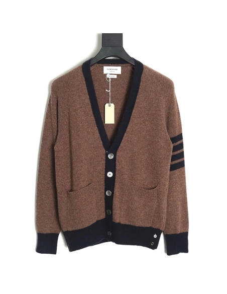 Thom Browne Color-Block Wool Cardigan TSK1,Thom Browne