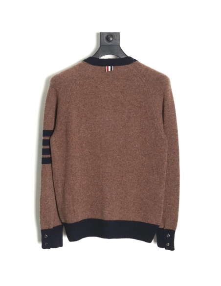 Thom Browne Color-Block Wool Cardigan TSK1,Thom Browne