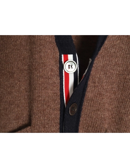 Thom Browne Color-Block Wool Cardigan TSK1,Thom Browne