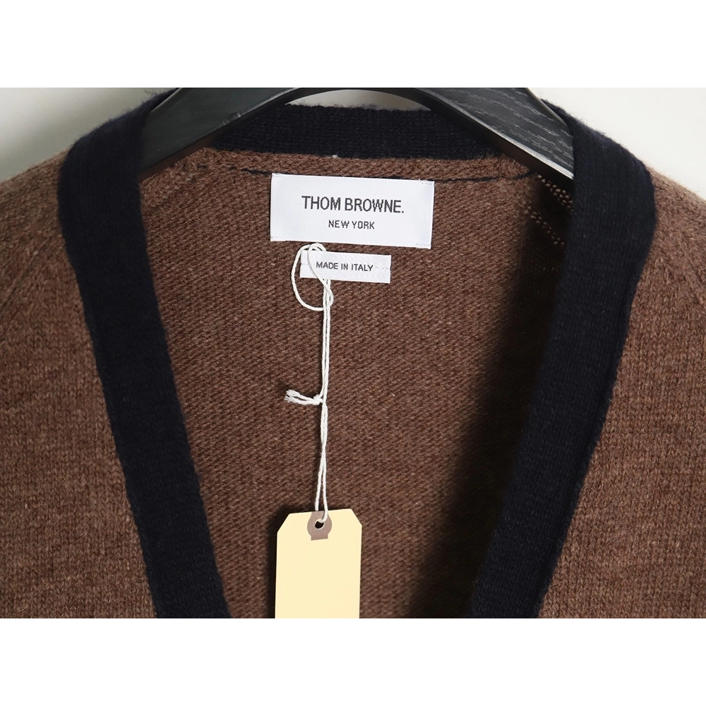 Thom Browne Color-Block Wool Cardigan TSK1,Thom Browne