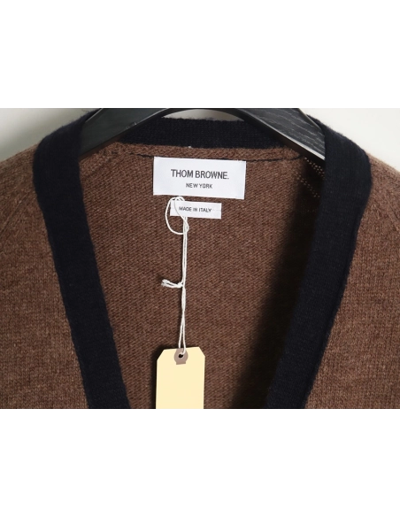 Thom Browne Color-Block Wool Cardigan TSK1,Thom Browne