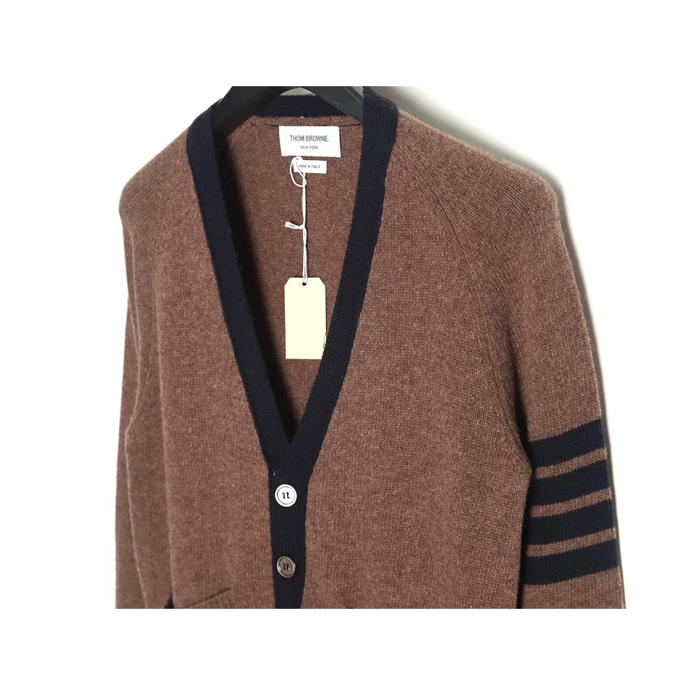 Thom Browne Color-Block Wool Cardigan TSK1,Thom Browne
