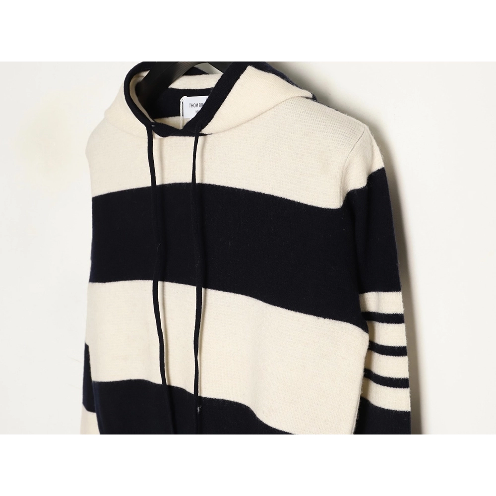 Thom Browne Wide-Stripe Knitted Hoodie TSK2,Thom Browne