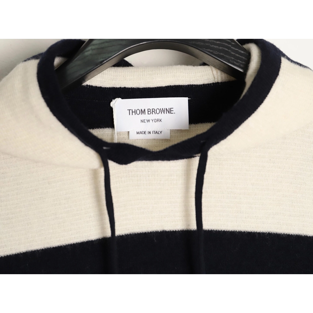 Thom Browne Wide-Stripe Knitted Hoodie TSK2,Thom Browne