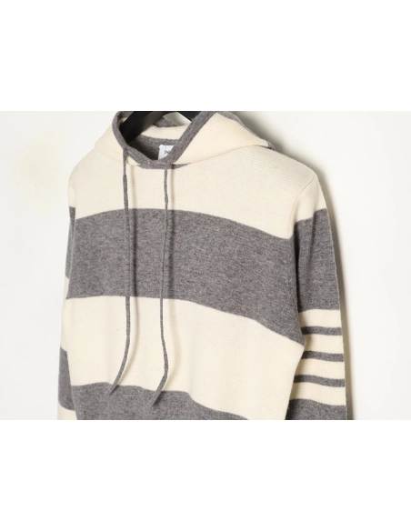Thom Browne Wide-Stripe Knitted Hoodie TSK1,Thom Browne