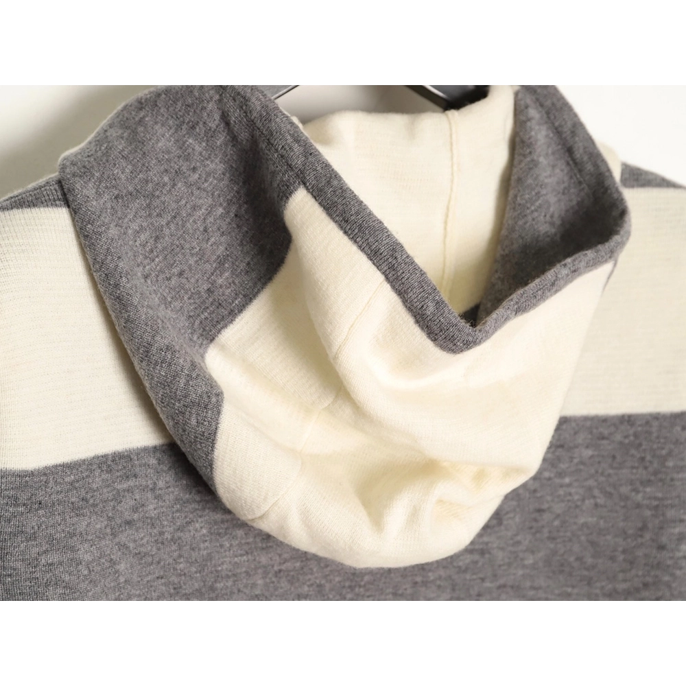 Thom Browne Wide-Stripe Knitted Hoodie TSK1,Thom Browne
