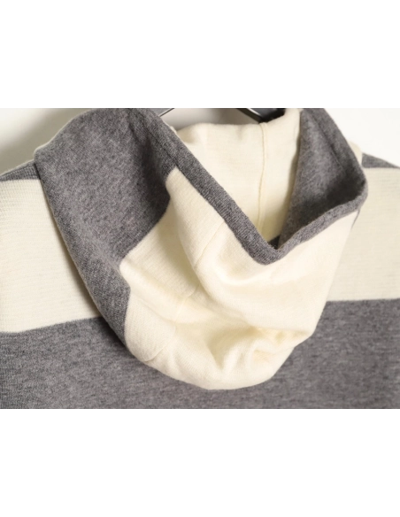 Thom Browne Wide-Stripe Knitted Hoodie TSK1,Thom Browne