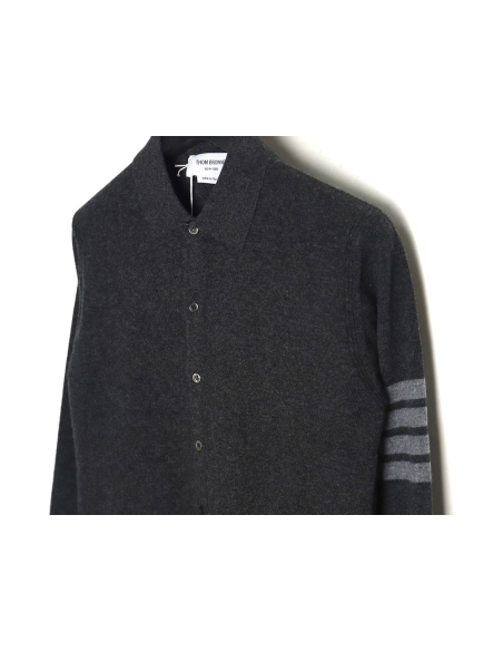 Thom Browne Four-Bar Australian Wool Collar Cardigan TSK2,Thom Browne