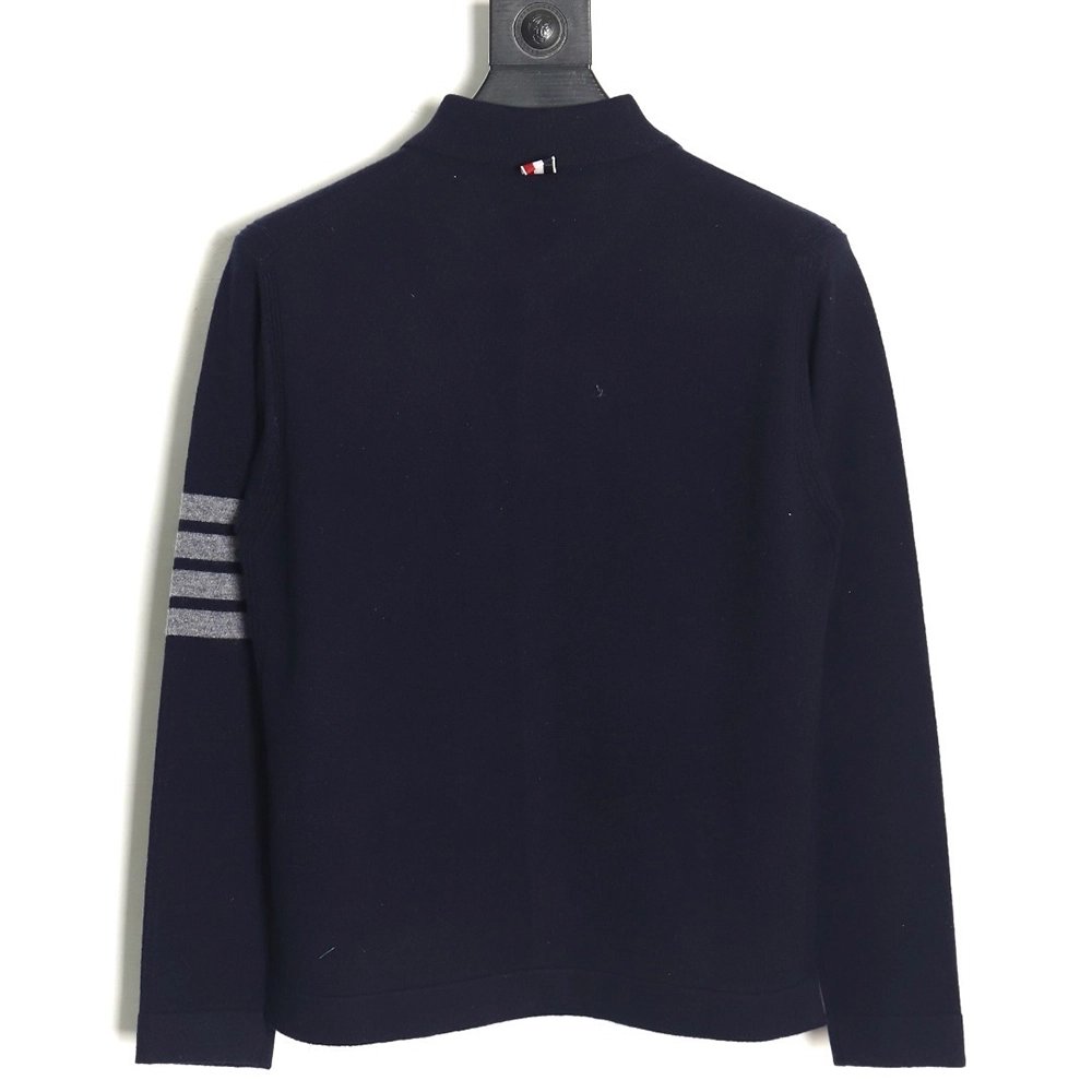 Thom Browne Four-Bar Australian Wool Collar Cardigan TSK1,Thom Browne