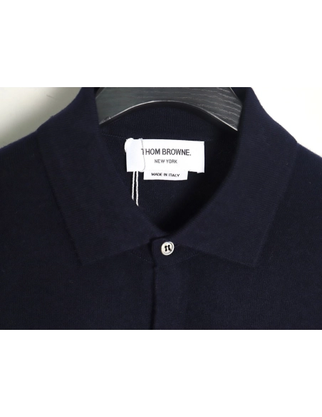 Thom Browne Four-Bar Australian Wool Collar Cardigan TSK1,Thom Browne